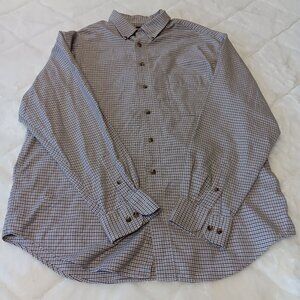 Roundtree & Yorke button down 40's twill mens shirt size L